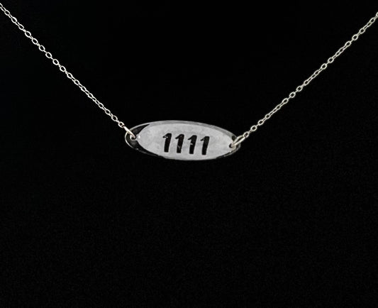 Angel number necklace (1111) on chain