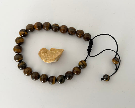 Gemstone bracelet - Tigers eye with yellow aventurine