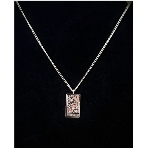 Tarot pendant (Moon) with Sterling Silver chain