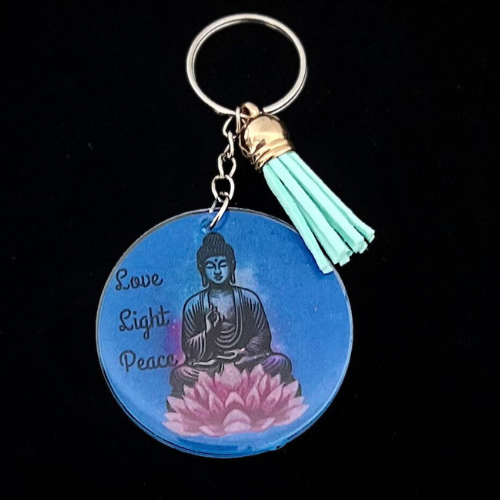Keychain - Love, light, peace