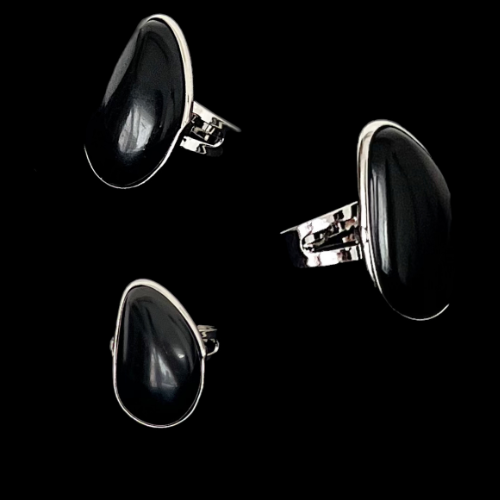Gemstone Ring (Obsidian)